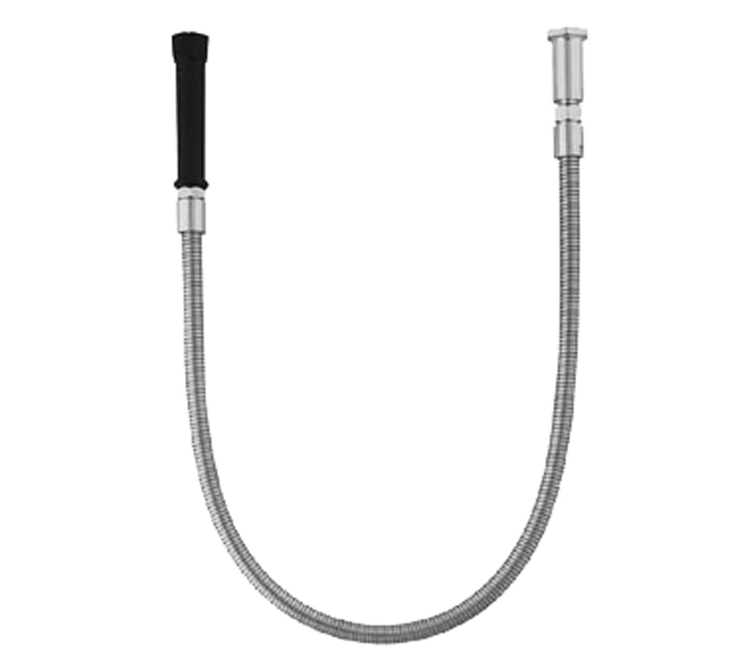 T&S Brass 5HSE68 Hose, Flexible, Stainless Steel, Black Handle, 68"