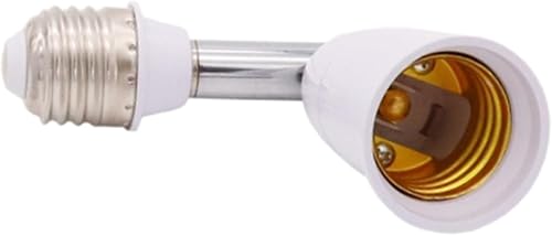 Miniatura 8 de Adaptador extensor de enchufe de bombilla E26E27, accesorio de luz flexible de 180 grados E26E27 a E26E27 Base ajustable E26E27 Extensor de enchufe