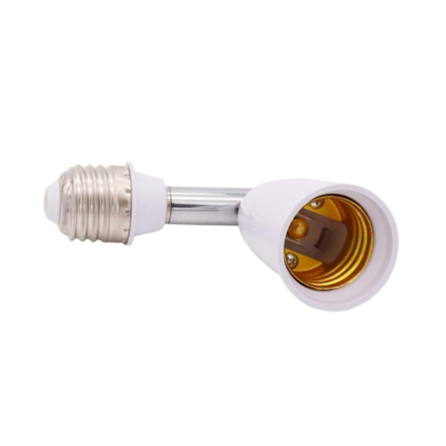 E26/E27 Light Bulb Socket Extender Adapter, 180 Degree Bendable, ABS Material, Medium Base, Socket Converter
