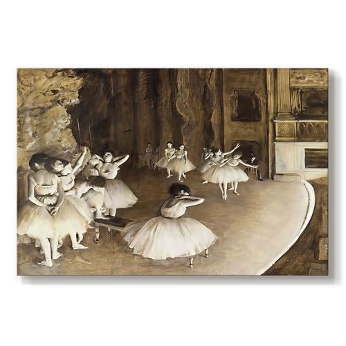 Edgar Degas | The Ballet Rehearsal on Stage | Canvas Wall Art | LT628