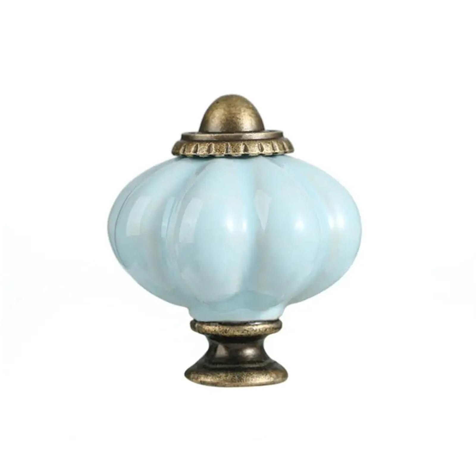 Kifsdlf Color5 2Pcs Simple Single Hole Ceramic Pumpkin Handle Vintage Cabinet Knob Round Door Pull Handles For Cupboard Wardrobes Furniture(Color5)