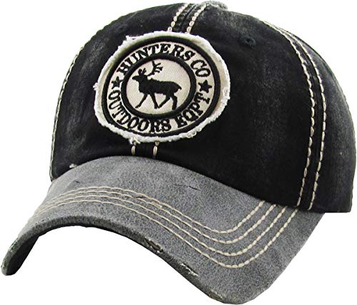 Image of KBETHOS Outdoor Hunting Fishing Lake Life Tactical Distressed Baseball Cap Dad Hats Adjustable Unisex