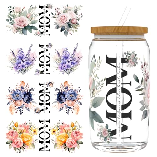 DORSBABY UV DTF�X�e�b�J�[ - 4�� ��̓��o���h�� UV DTF �J�b�v���b�v 16�I���X�K���X�p �^���u���[�pDly�f�J�[�� �N���t�g�p�]�ʖh�����C (��̓��}�})