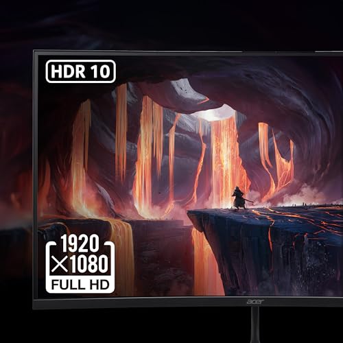 acer Nitro ED320QRS3 32 inch Full HD (1920 x 1080) Curved Gaming Monitor - 180Hz, 5ms, VA Panel, FreeSync Premium, 72% NTSC, HDR Ready, Speakers, DisplayPort, HDMI - Image 4