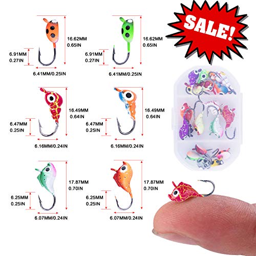 image for Goture Ice Fishing Jig Set Ice Fishing Lures for Panfish Crappie Sunfi