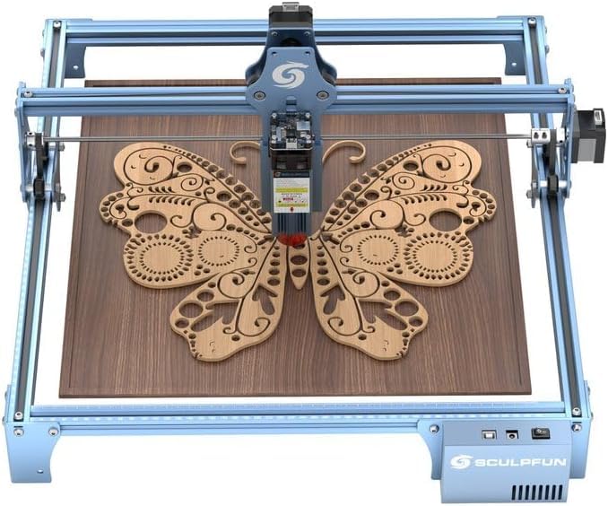 Sculpfun s9 laser engraver, full-metal cnc laser engraving machine...