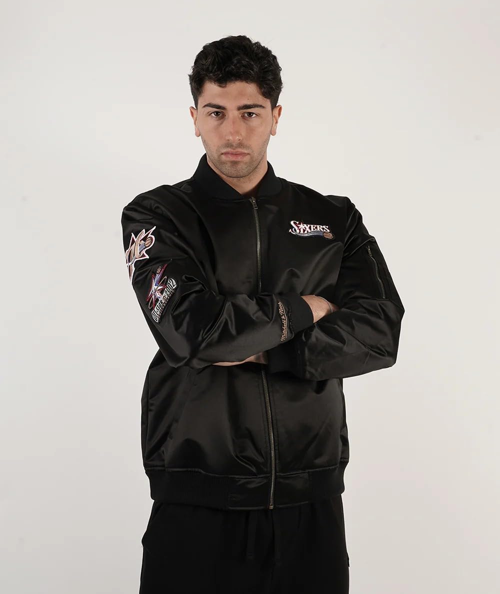 Vintage Philadelphia 76ers Pullover Jacket by Mitchell & Ness