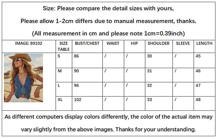 Kvor レディース ジップアップ デニム トップ ベスト ディープVネック ノースリーブ スリムフィット クロップドジャケット カ