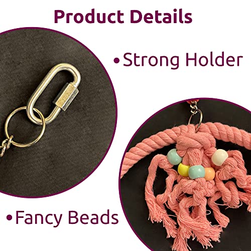 Simena Cotton Rope Bird Swing For Bird Cage, Hanging Bird Perch Parrot Toys, Bird Cage Accessories For Medium To Large Birds Including Parakeets, Cockatiels, Conures, Etc. (Small (7.5" Multicolor) #TOP2