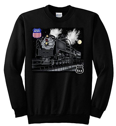 Union Pacific 844 Authentic Railroad Sweatshirt Kids Large (14-16) [844] Black