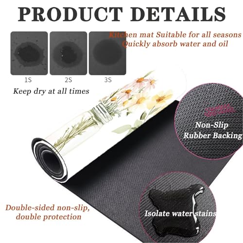 Tapis de cuisine devant evier absorbant et séchage rapide pour le sol