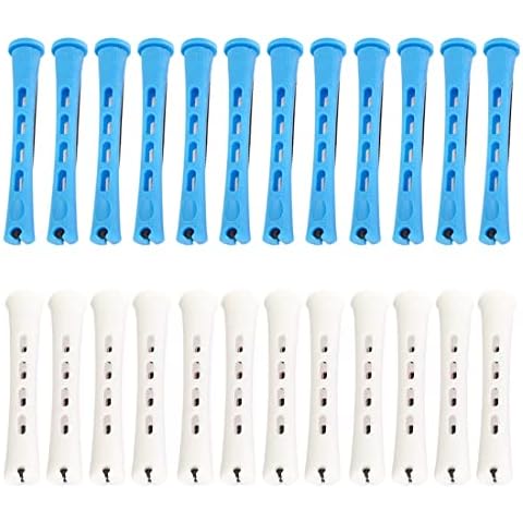 Rulos para el pelo REQAG con 24 piezas de rizadores de pelo antideslizantes de plástico Cover