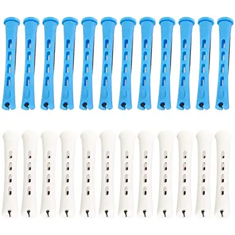 Rulos para el pelo REQAG con 24 piezas de rizadores de pelo antideslizantes de plástico Cover