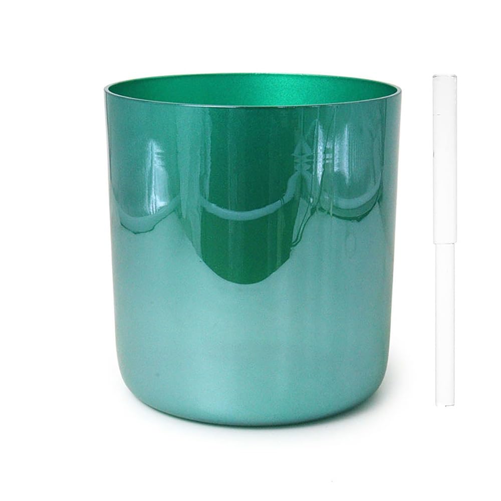 Grüne alchemistische Kristallschale, 6 Zoll, Klangschale für Chakra, Geschenk für Meditation Yoga und Klangheilung, mit gratis Acryl-Schlagzeug und O-Ringen (Hinweis: