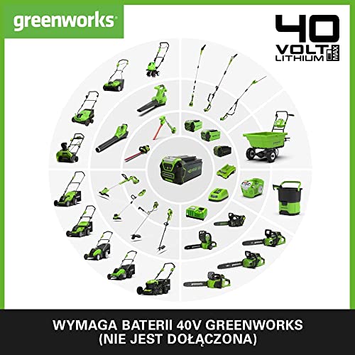 Greenworks G40LT Akumulatorowa Podkaszarka do Średnich Ogrodów, Regulowana Wysokość, Szerokość Cięcia 30 cm, Automatyczny Wysuw Żyłki Nylonowej 1,65 mm, BEZ Baterii 40V i Ładowarki