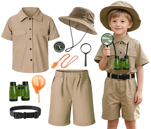 Kids Explorer Adventurer Costume Boys Girls Safari Camping...