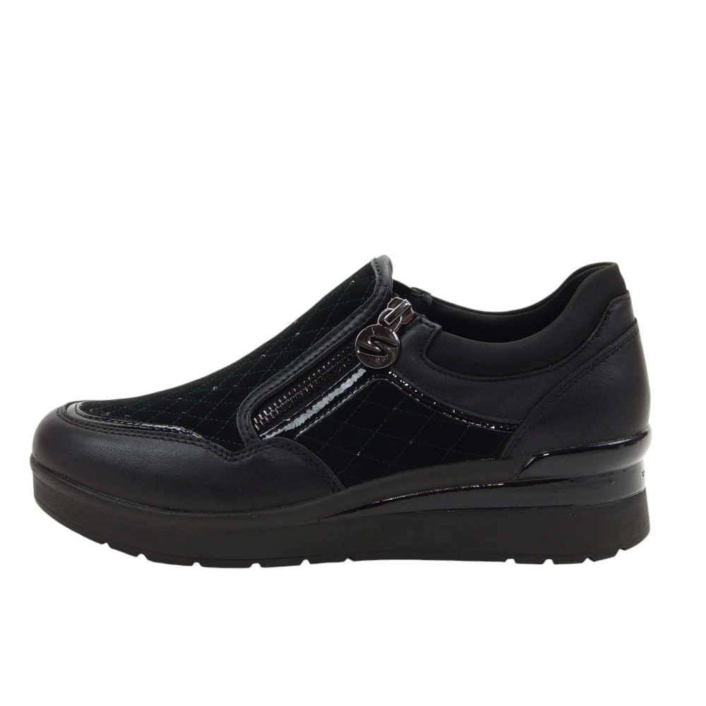 Scarpa Casual Camoscio con zeppa in Gomma - 222959 per: Donna