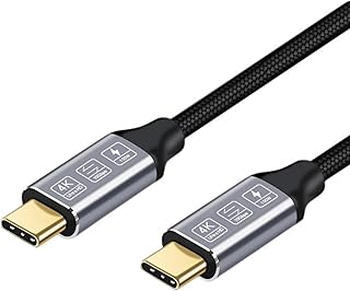 CAKOBLE USB-C to USB-C 3.1 Gen2 Cable 10Gbps Data Transfer, 100W 20V/5A 3.3ft USB Type C PD Fast Charging Cable 4K Video Output Compatible with Thunderbolt 3, iPad Pro, MacBook Pro, Galaxy S21 3M