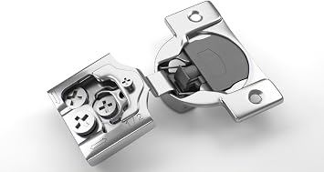 Berta 20 Pack, 1/2" Overlay 3D Soft Close Concealed Hinge for Face Frame Door, Smooth Slow Self Closing Hinges, Satin Nickel, Hidden 105 Open Angle Hinge for Kitchen Cabinet Door