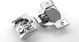 Berta 20 Pack, 1/2" Overlay 3D Soft Close Concealed Hinge for Face Frame Door, Smooth Slow Self Closing Hinges, Satin Nickel, Hidden 105° Open Angle Hinge for Kitchen Cabinet Door