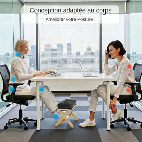 Repose-pieds bureau ergonomique avec surface inclinée stable