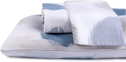 Miniatura 4 de Bahar Tekstil 100 Cotton Quilt Cover Bedding Set Tuy Gray Cotton Duvet Cover Set of 3 Lightweight Comforter Cover with Two Zippered Pillow Cases Twin