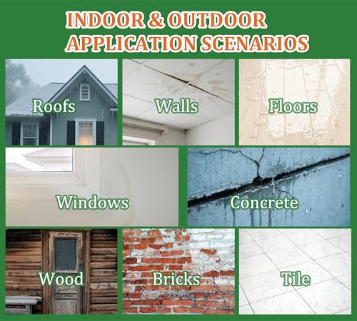 Waterproof Sealant 70oz, Transparent Waterproof Coating for Roof, Floor, Window, Bathroom, Concrete,Wood, Invisible Water Proof Agent＆Foundation Leak Repair Adhesive for Indoor/Outdoor Use Water-Based - Thumbnail 6