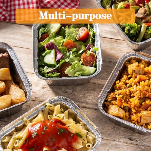 WAWINY 9x13 Aluminum Pans, 30PCS Extra Heavy Duty Disposable Foil Pans for Family Parties And Outdoor Camping, Can Be Used For Baking, Freezing Food, And Serving food (Bottom size: 9X11.1in) by WAWINY - Image 3