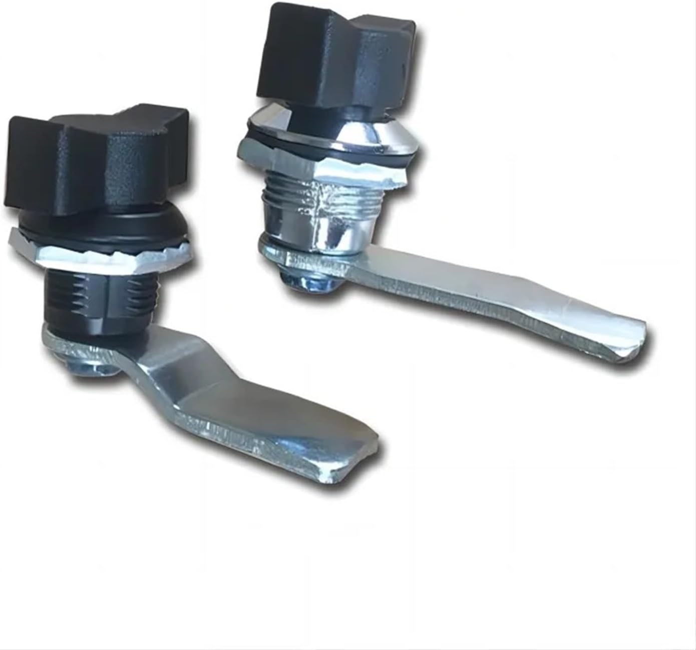 Zinc Alloy Industrial Cinet Lock Keyless Handle is Used in Electric Cinets Distribution Box(2pcs-Black-H0)