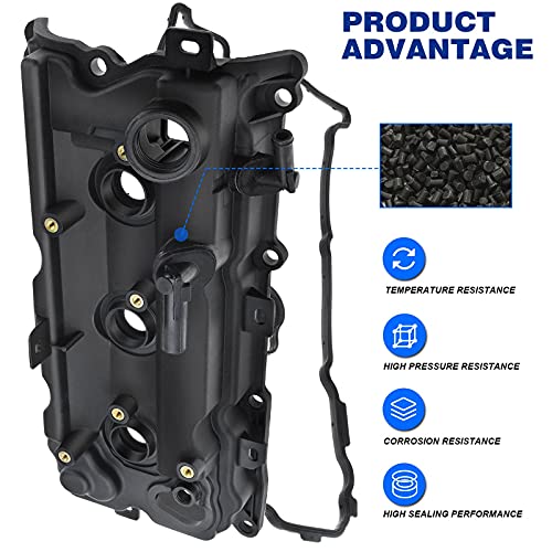 Set Of 2 Left And Right Side Engine Valve Cover With Gasket Replacement For Nissan Murano 2009-2014 Quest 2011-2014 V6 3.5L #TOP1