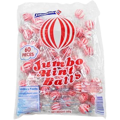 Colombina Jumbo Peppermint Balls, 60 Pieces, 19oz Bag Cover