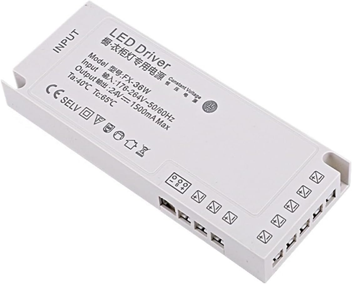 Cabinet Power Supply Cabinet Wardrobe LED Light Dedicated Switch Power Supply 12V24W36W60W Master Control Layer Light with Transformer(24W 12V)