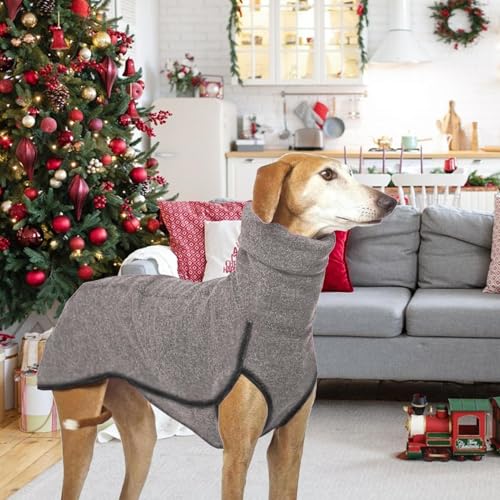 Windhund Pullover Whippet, Hundepullover Fleece Windhund, Rollkragen Warmes, Weiches, Bequem & Atmungsaktiv, Outdoor Hundejacke Winterkleidung Für Kleine Mittel Große Hunde