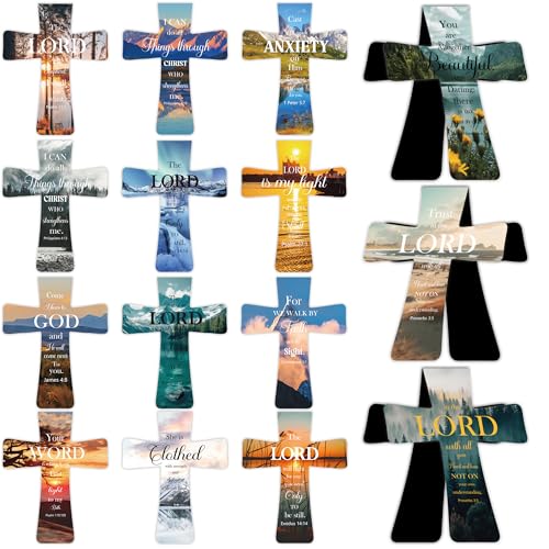 Christian Magnetic Bookmarks for Men 30 Pcs Bible Cross Magnet Bookmark Clips for Reading Scripture Faith Book Marks Inspirational Religious Gifts for Christians Church Members