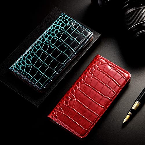 Étui en cuir pour Honor X5 Plus étui de protection rabat bleu crocodile - 5