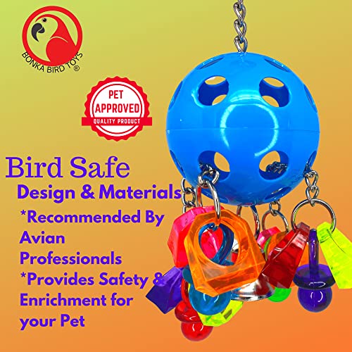 Bonka Bird Toys 1938 Paci Pull Colorful Pacifier Ring Acrylic Parrot Parrotlet Budgie Quaker African #TOP4