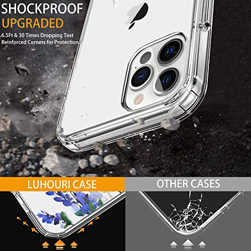 Luhouri Iphone 12 Pro Max Case With Screen Protector,Clear Cover With Fashion Designs For Women Girls,Slim Fit Durable Protective Phone Case For Iphone 12 Pro Max 6.7" Lavender And Bee #TOP3
