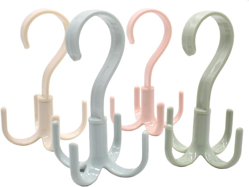 Crazy Clearance Closet Hanging Organizer Storage Purse Rack Handbag 360 Degree Rotating 4 Hooks for Belt Scarf Tie Rack Holder Free Shipping 🛒 Closet Hanging Organizer Storage Purse Rack Handbag 360 Degree Rotating 4 Hooks for Belt Scarf Tie Rack Holder