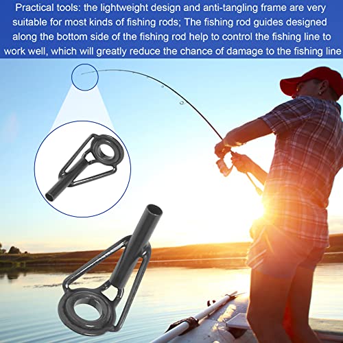 80 Piece Fishing Rod Tip Repair Kit Rod Tips Kit Replacement For Freshwater Saltwater Rods Stainless Steel Ceramic Ring Guide Replacement Kit #TOP4