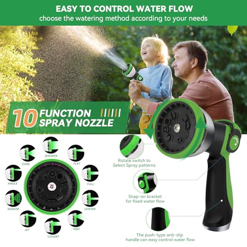 image for HmiL-U 25FT NON-EXPANDABLE Garden Hose Ultra Lightweight Hose & Flexib