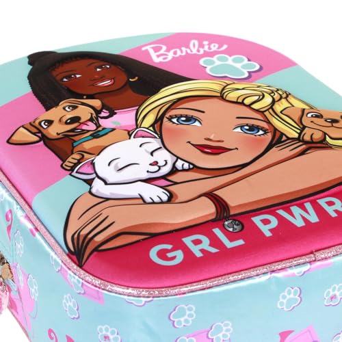 Karactermania Barbie Pets-Elite plecak 3D, różowy, 25 x 30 cm, pojemność 7 l, Różowa Barbie, Jeden rozmiar, Plecak Barbie Elite 3D