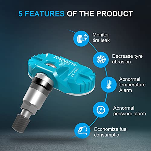Findauto Replacement For Tire Sensor 433Mhz Original Equipment Tire Pressure Monitoring System Tpms For Chrysler For Dodge For Fiat For Jeep For Ram Replaces 56029398Aa 974-043 4Pack #TOP3