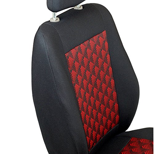 Housses de siège Renault Master finition premium 3D rouge