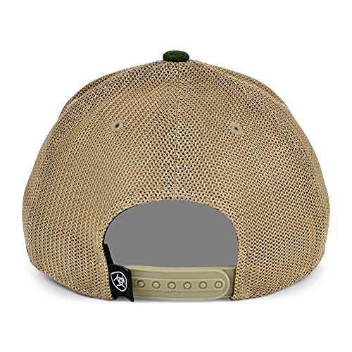 Ariat Round Patch Trucker Hat Olive #TOP2