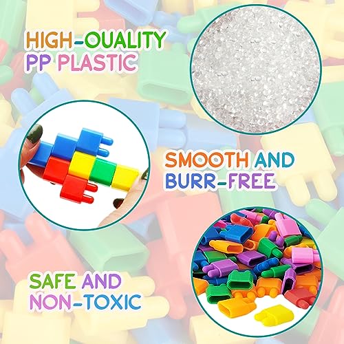 Blvochnnt 1000 Pcs Building Blocks Construction Toy,Learning Playset Educational Kit for Child Branin Development,Preschool Kindergarten Toy,Kids,Ages 3+ - Thumbnail 4