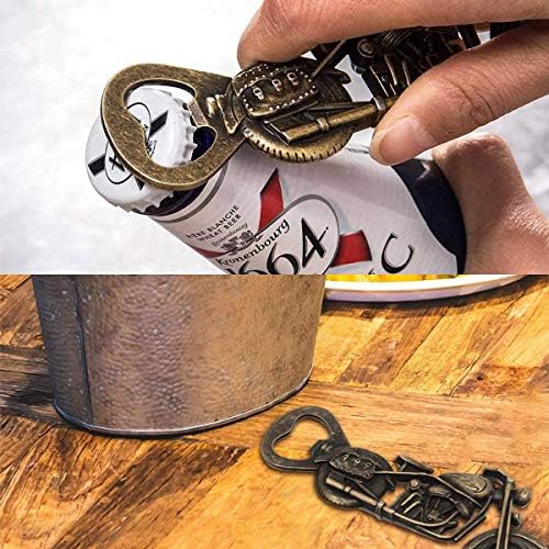 Saijer Beer Opener,Vintage Motorcycle Bottle Opener,Metal Beer Bottle Opener Party Gift Bronze Bar Blade Motorbike Lover Gifts Beer Bottle Opener Gifts for Men Dad Husband(2PCS)