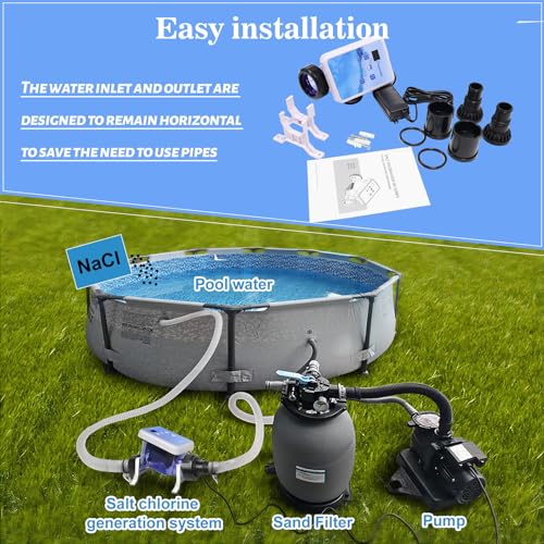 SR050 Salt Water Chlorine System for Above Ground Pools Up to 6000 Gallon Pools, with Titanium Cell and LED Control Panel, 5-Year Warranty (6000 Gallon)