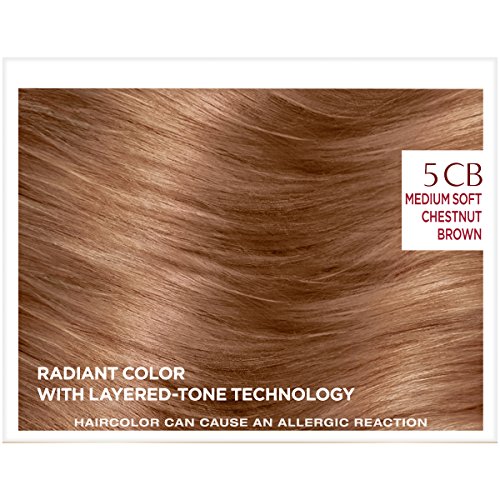 Image of L'Oreal Paris ExcellenceAge Perfect Layered Tone Flattering Color, 5CB Medium Chestnut Brown