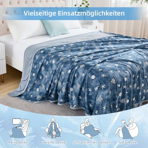 WONGS BEDDING Kühldecke Sommerdecke mit Japanische Arc-Chill Q-Max 0,43 Kühlfasern, Kühlende Decke für Menschen Absorbiert Körperwärme Selbstkühlende Decke für Bett, Blau 150x200cm
