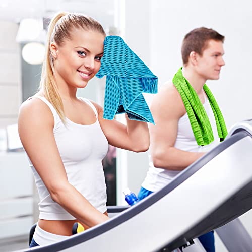Menoly 10 Pack Cooling Towels, Sweat Towels Cooling Towels For Neck And Face, Microfiber Towel Soft Breathable Chilly Towel For Gym, Yoga, Camping, Running, Fitness, Workout & More Activities(32"X12") #TOP6